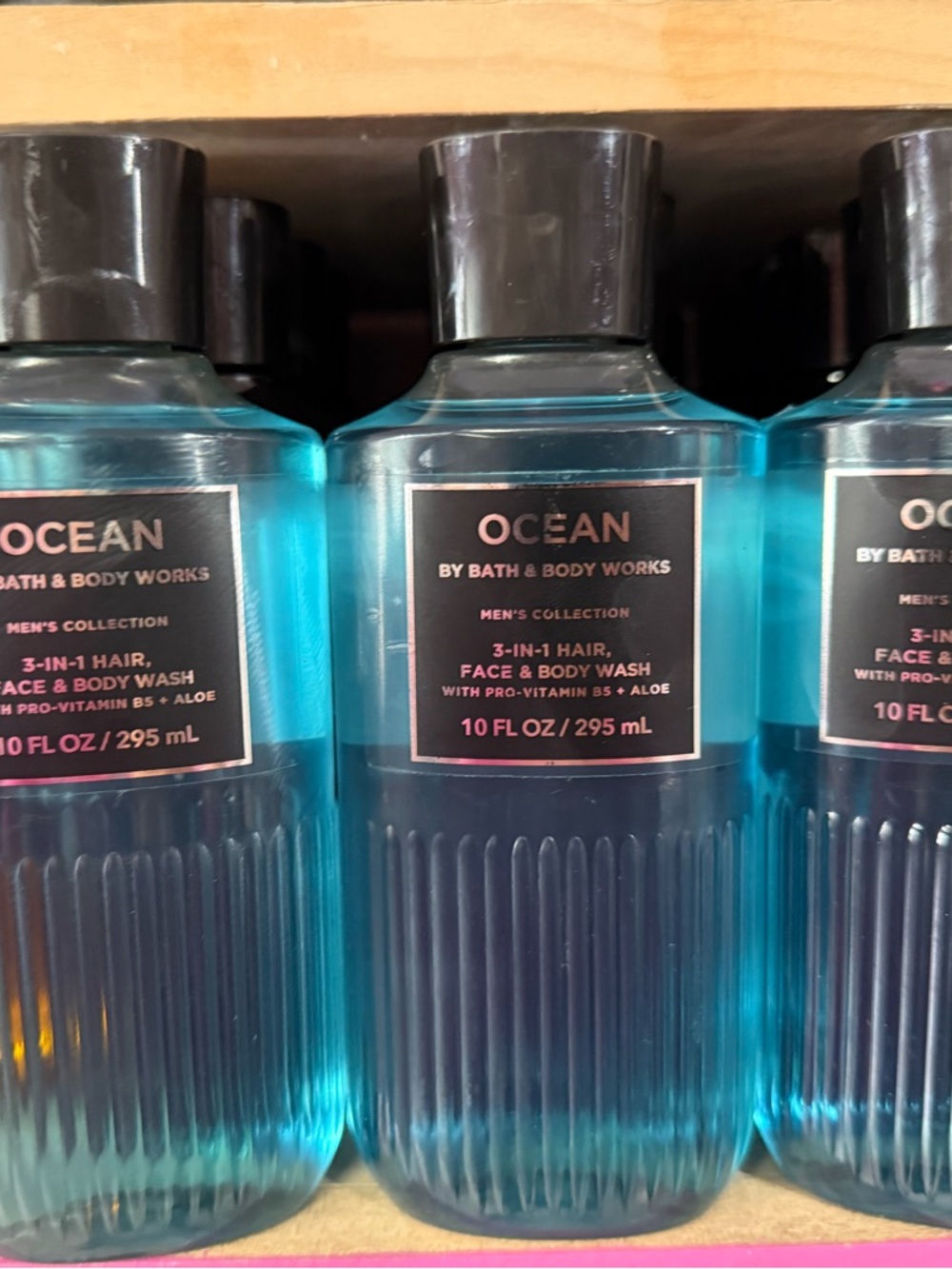 3 Bath & Body Works Ocean 3-in-1 Hair Face & Body Wash - Blue
